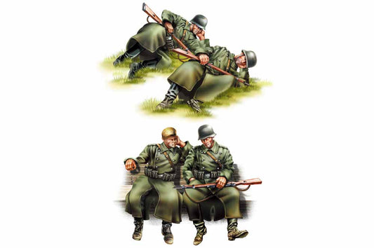Hobby Boss 84420 German Infantry - Taking a Rest 1:35 Model Figure Kit