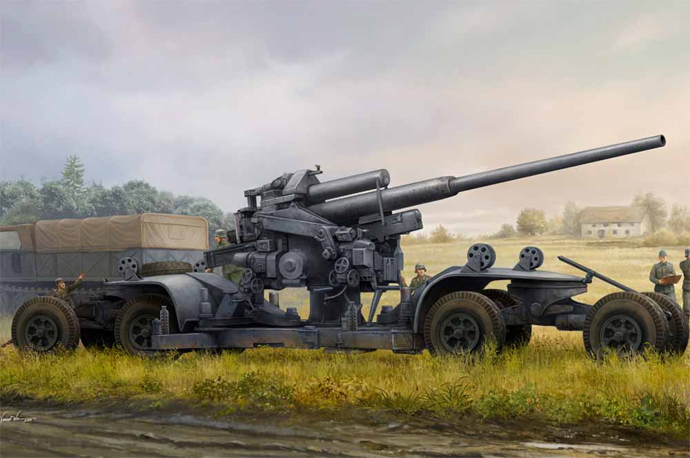 Hobby Boss 84545 German 12.8cm FLAK 40 1:35 Military Vehicle Kit