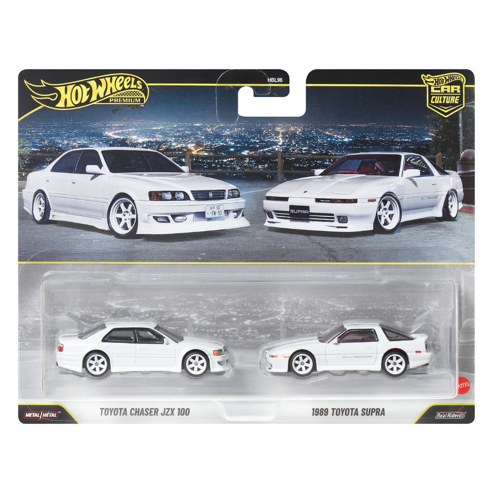 Hot Wheels Premium Car Culture 2-Pack Toyota Chaser Jzx100 Age 3+ Mattel JHW57