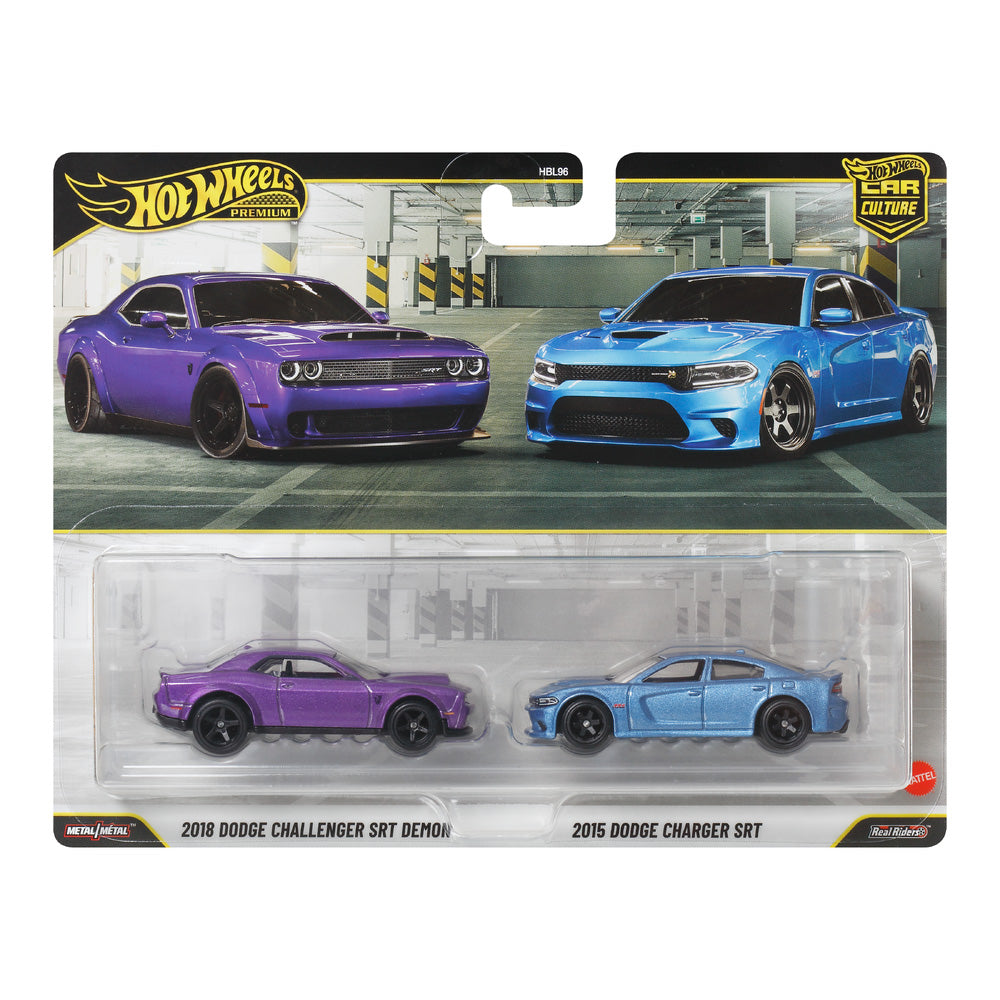 Hot Wheels Premium - Car Culture 2-Pack: Dodge Challenger x Dodge Charger JHW47
