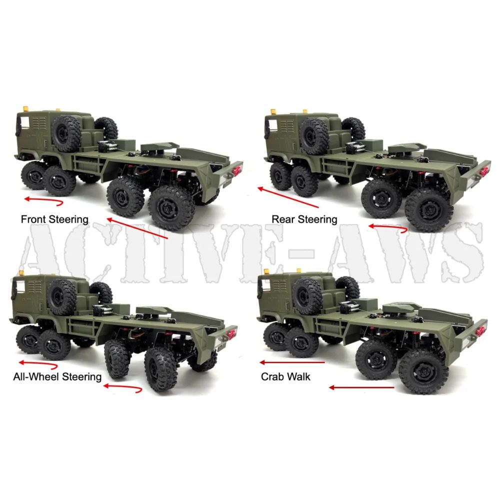 Hobby Plus CR-18P Terranaut 8X8 AWS 1:18 RTR Off-Road RC Crawler Car Green