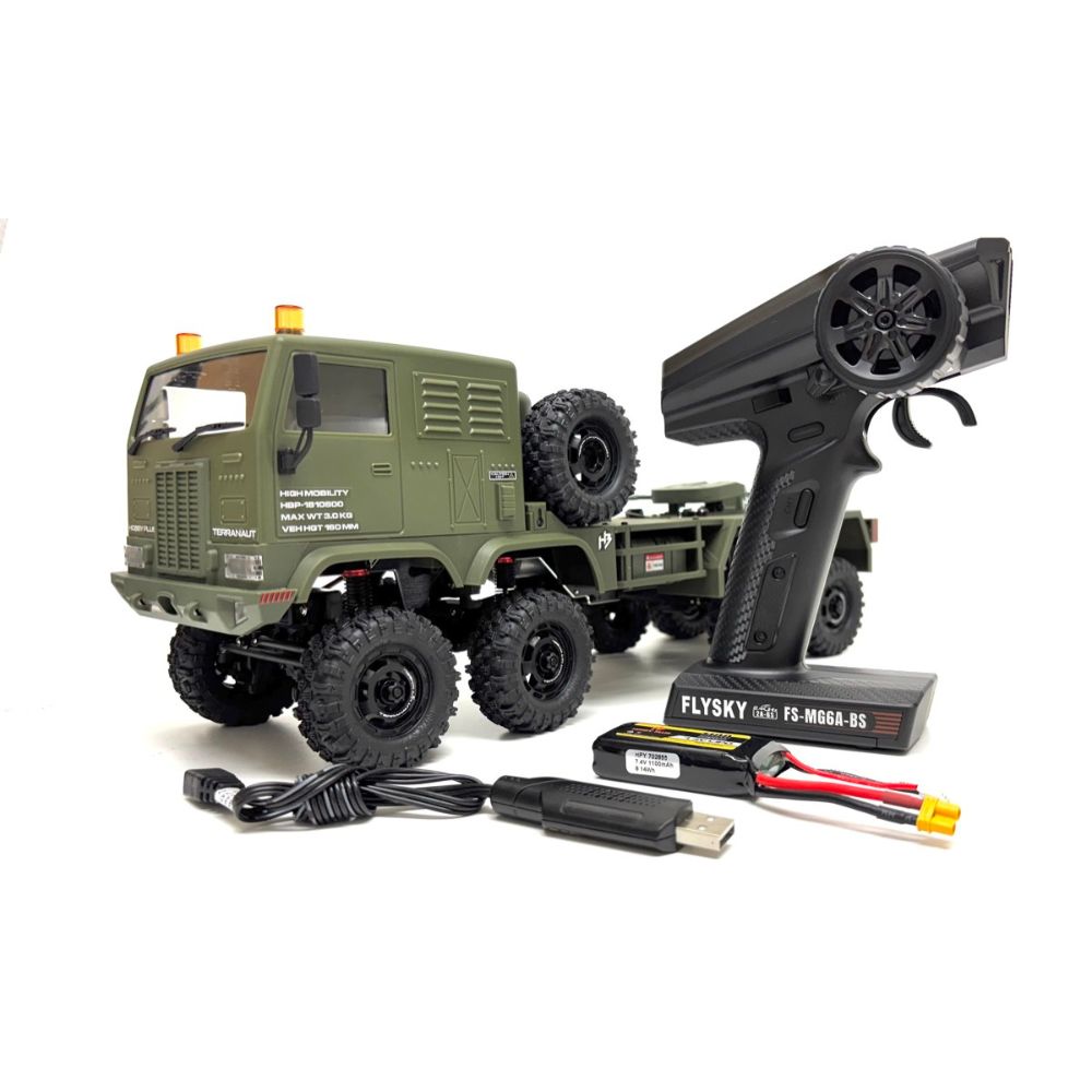 Hobby Plus CR-18P Terranaut 8X8 AWS 1:18 RTR Off-Road RC Crawler Car Green