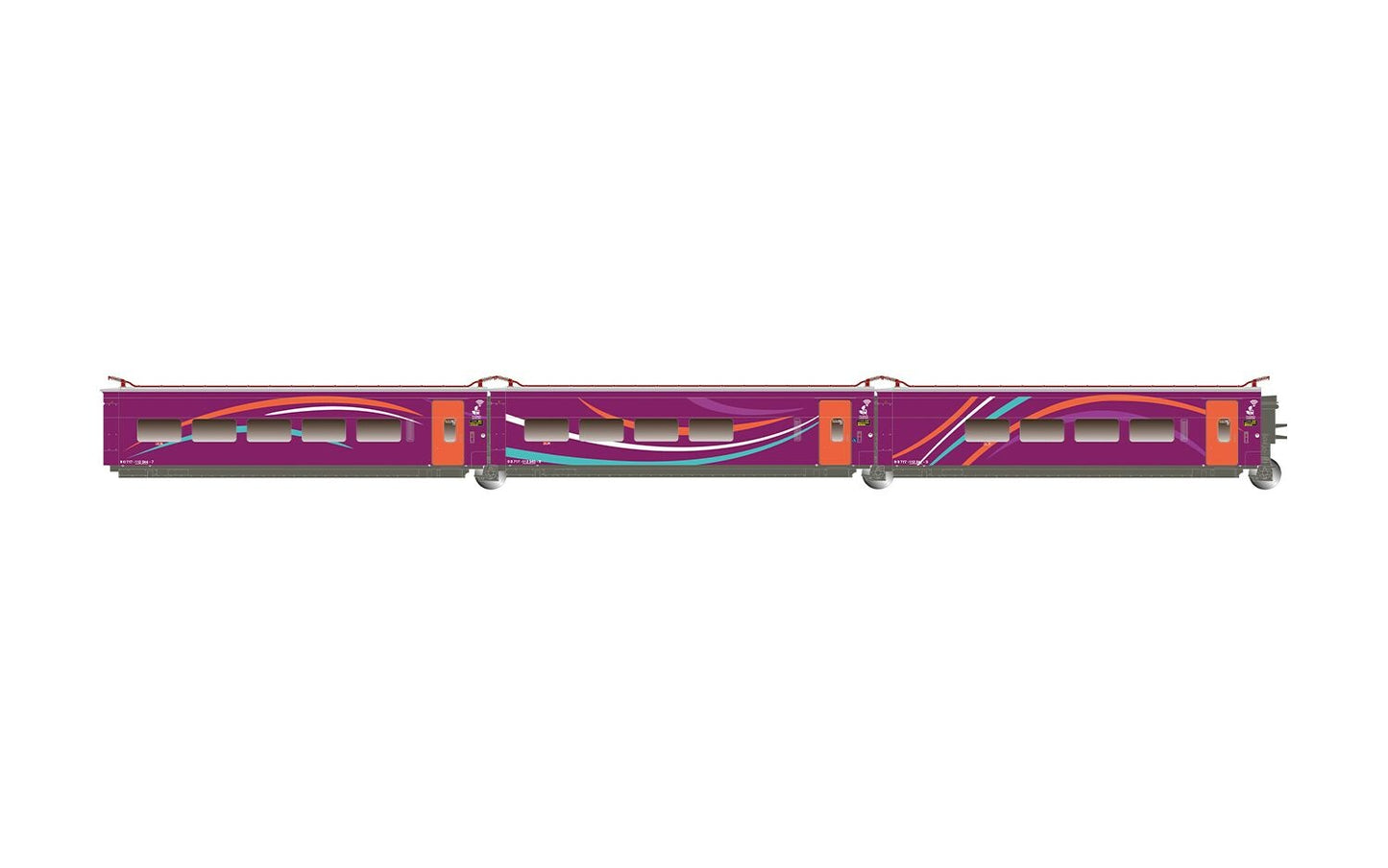 Electrotren RENFE AVLO 3 Car Intermediate Car Set (3pcs) VI HE3002 HO Gauge
