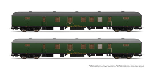 Electrotren HE4013  RENFE DGDC-3000 Green Postal Van Set (2) IV HO