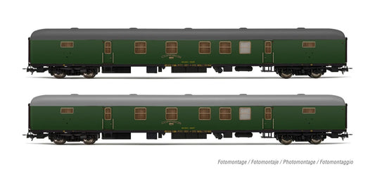 Electrotren HE4013  RENFE DGDC-3000 Green Postal Van Set (2) IV HO