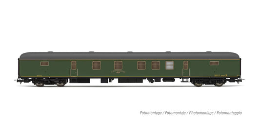 Electrotren RENFE DGDC-3000 Postal Van Green/Yellow III HE4022 HO Gauge