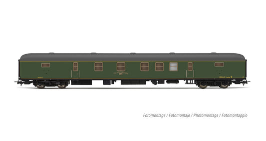 Electrotren RENFE DGDC-3000 Postal Van Green/Yellow III HE4022 HO Gauge