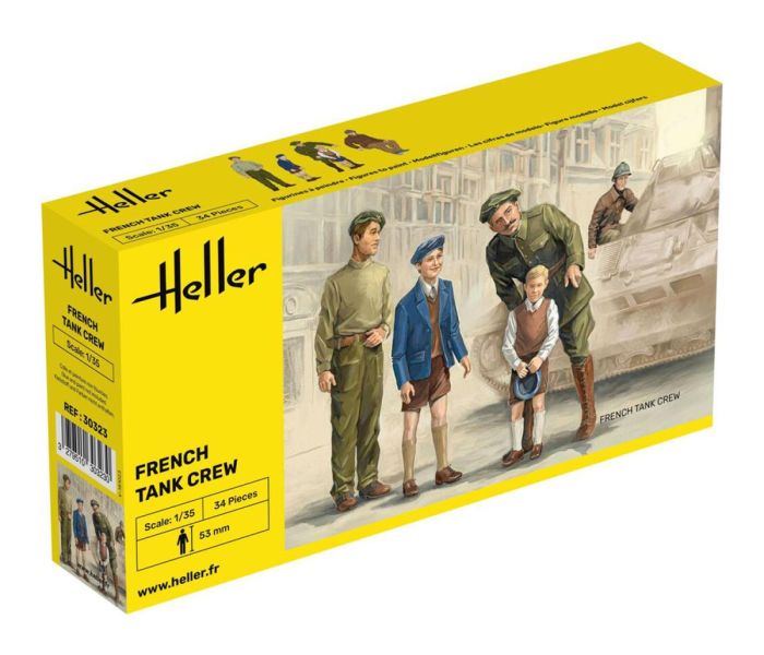 Heller 30323 French Tank Crew 1:35 Model Kit