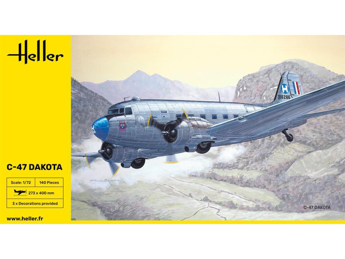 Heller 30372 French Douglas C-47 Dakota 1:72 Model Kit