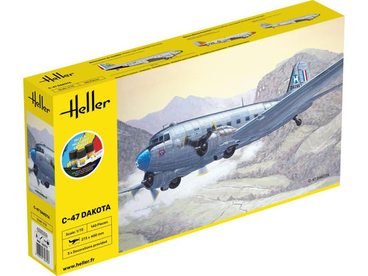 Heller 35372 French Douglas C-47 Dakota Starter Kit 1:72 Model Kit