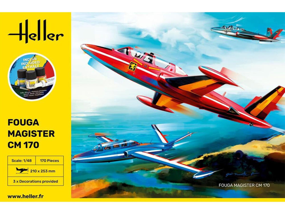 Heller 35510 Fouga Magister CM 170 Starter Kit 1:48 Model Kit