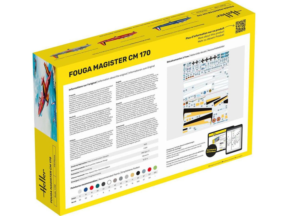 Heller 35510 Fouga Magister CM 170 Starter Kit 1:48 Model Kit