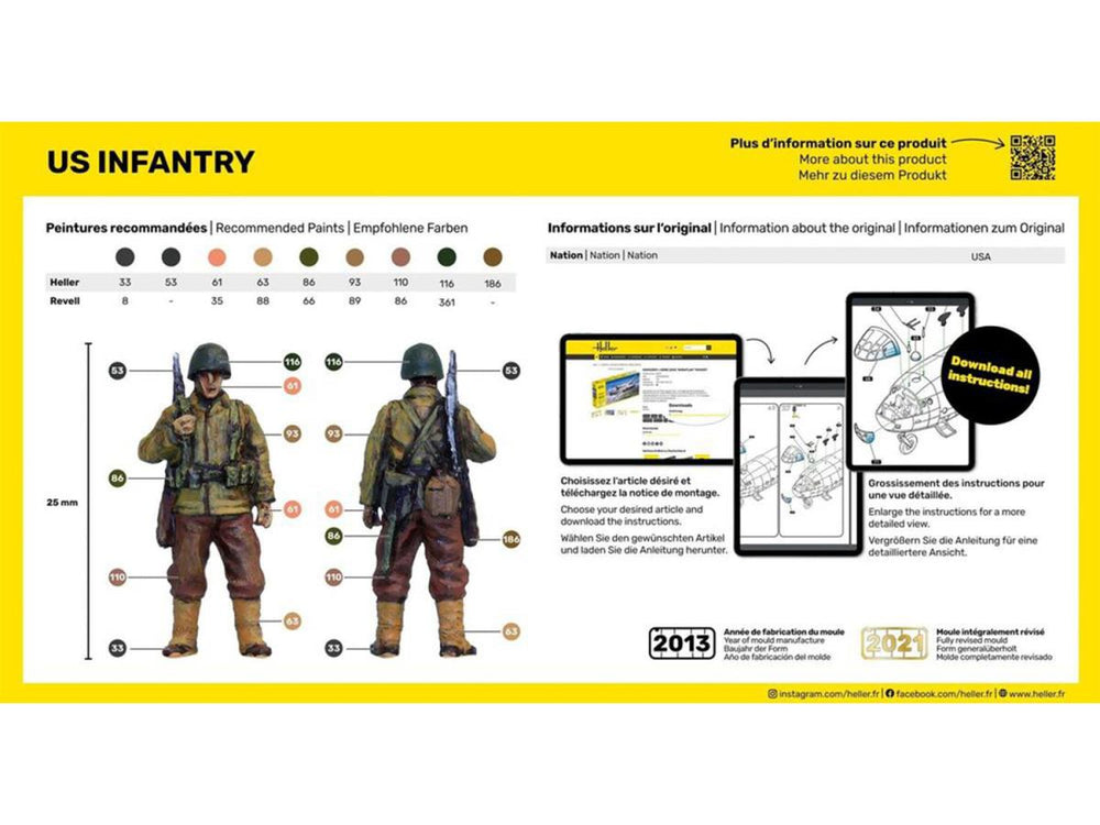 Heller 49601 US Infantry 1:72 Model Kit
