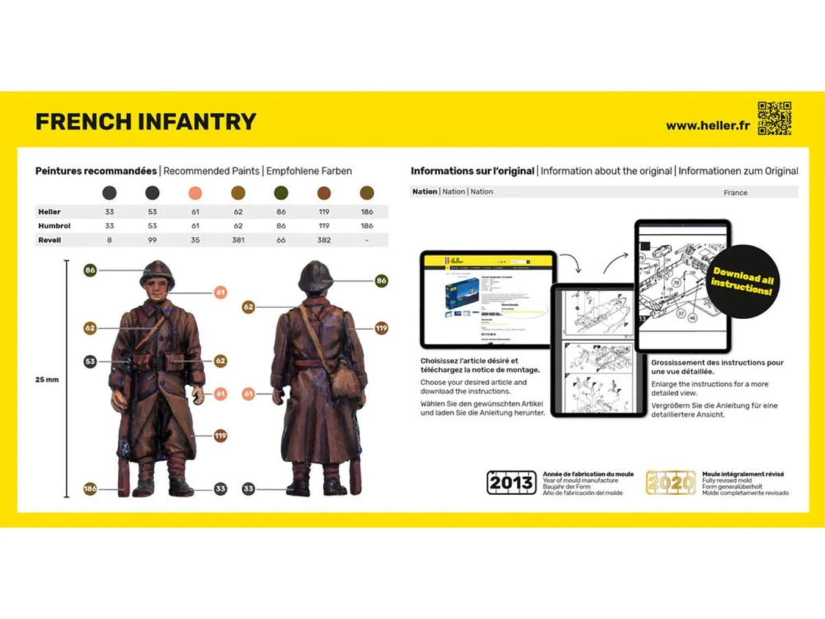 Heller 49602 French Infantry 1:72 Model Kit