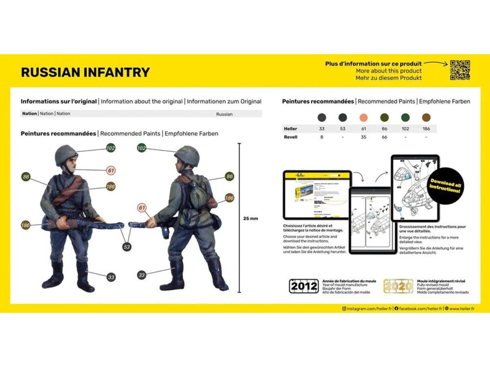 Heller 49603 Russian Infantry 1:72 Model Kit