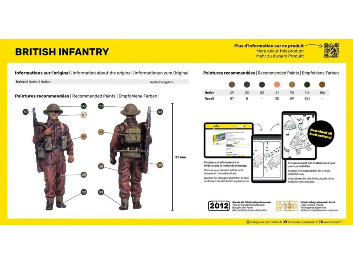 Heller 49604 British Infantry 1:72 Model Kit