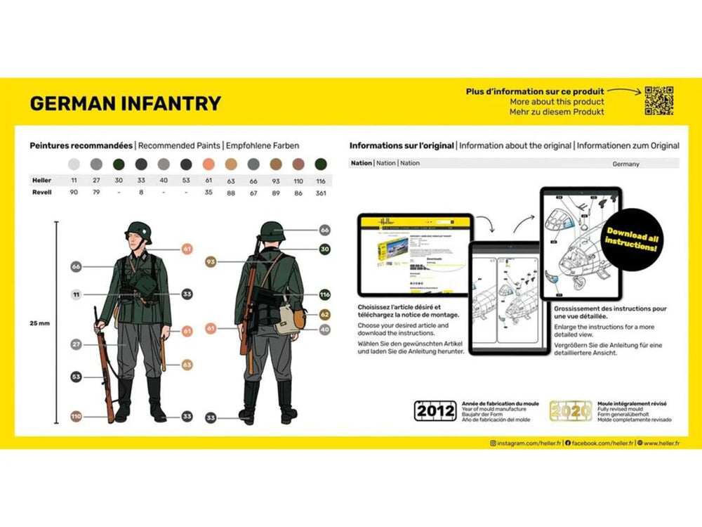 Heller 49605 German Infantry 1:72 Model Kit