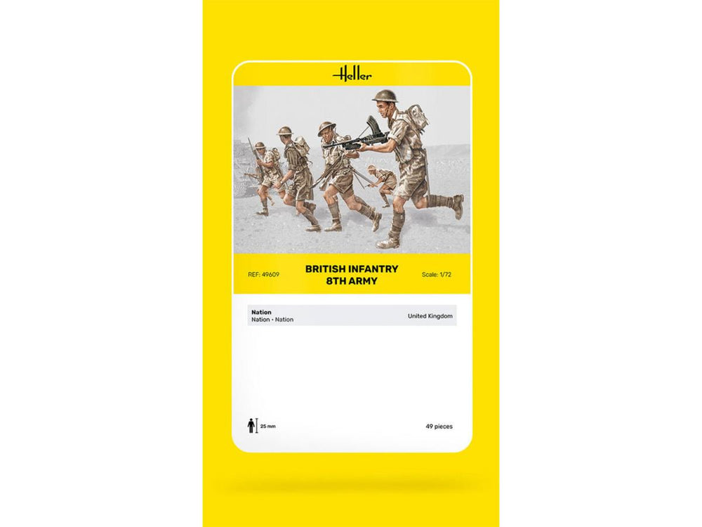 Heller 49609 British Infantry 8th Army 1:72 Model Kit