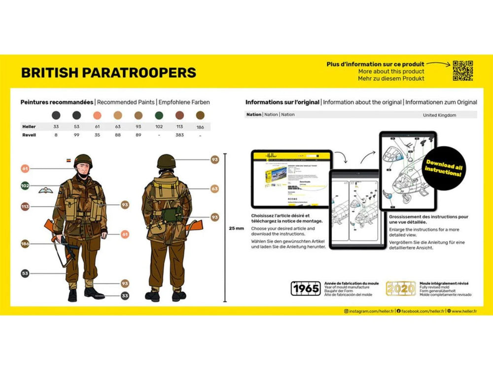 Heller 49623 British Paratroopers 1:72 Model Kit