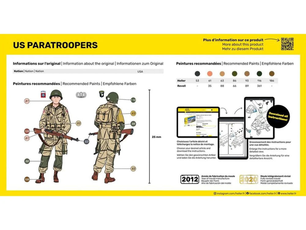 Heller 49651 US Paratroopers 1:72 Model Kit