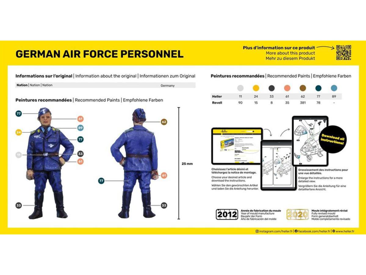 Heller 49655 German Luftwaffe Personnel 1:72 Model Kit