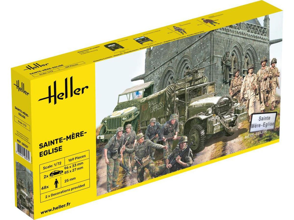 Heller 50327 French Sainte Mere Eglise Diorama 1:72 Model Kit