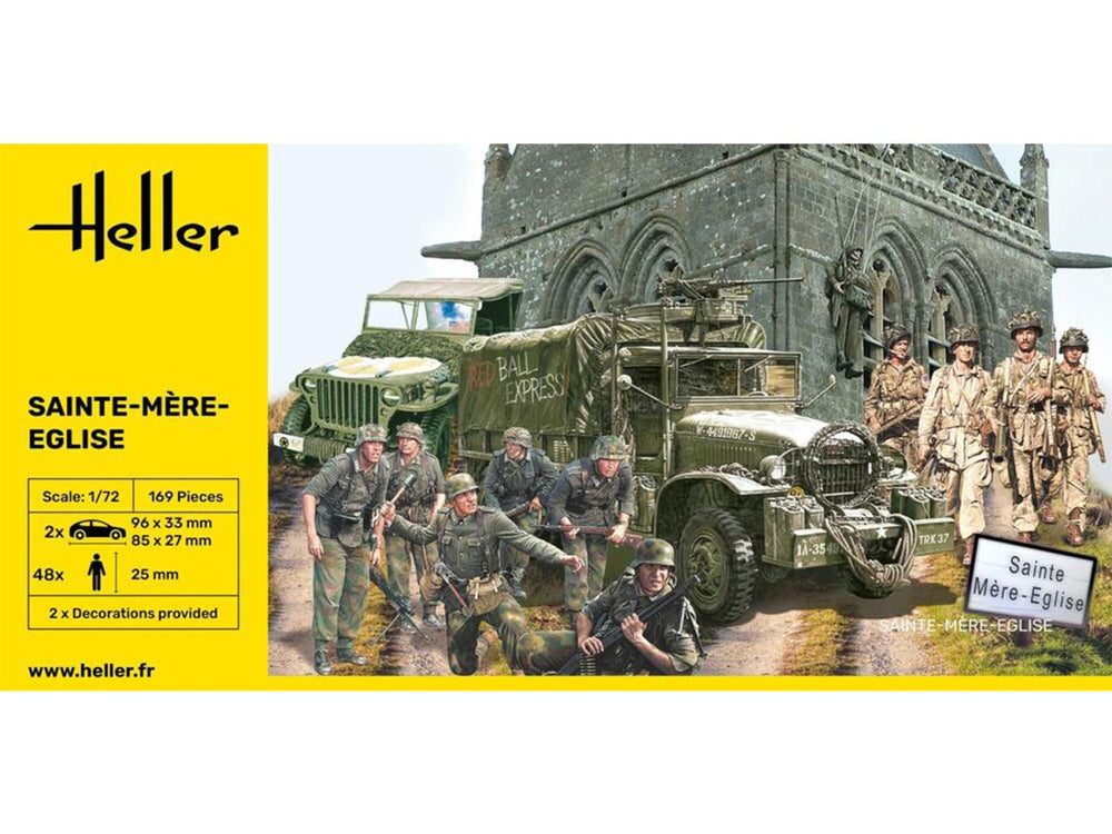 Heller 50327 French Sainte Mere Eglise Diorama 1:72 Model Kit