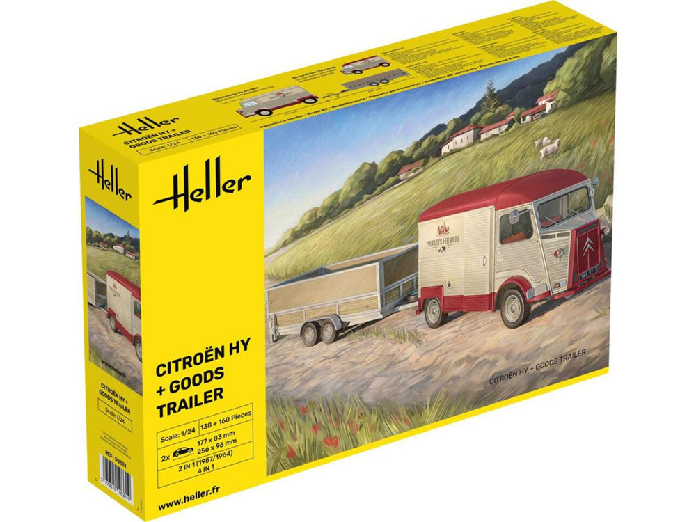 Heller 50331 Citroen HY & Goods Trailer 1:24 Model Kit