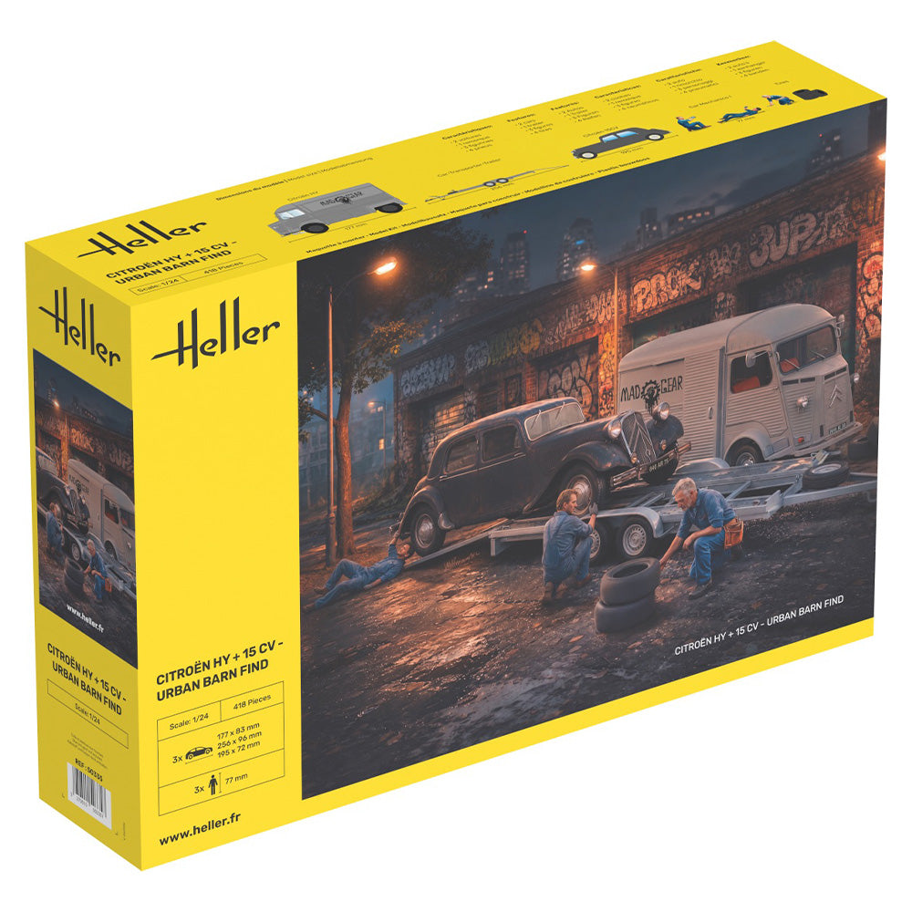 Heller 50335 Citroen HY + 15CV - Urban Barn Find 1:24 Model Kit