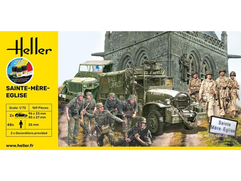 Heller 52327 Sainte Mere Eglise Diorama Starter Kit 1:72 Model Kit