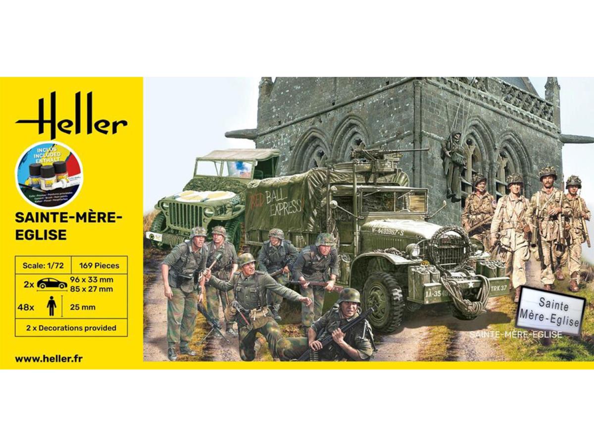 Heller 52327 Sainte Mere Eglise Diorama Starter Kit 1:72 Model Kit