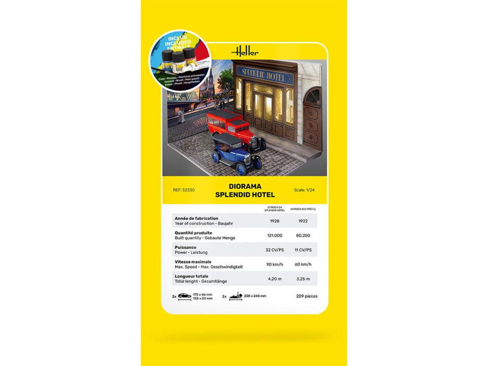 Heller 52330 Splendid Hotel Diorama Starter Kit 1:24 Model Kit