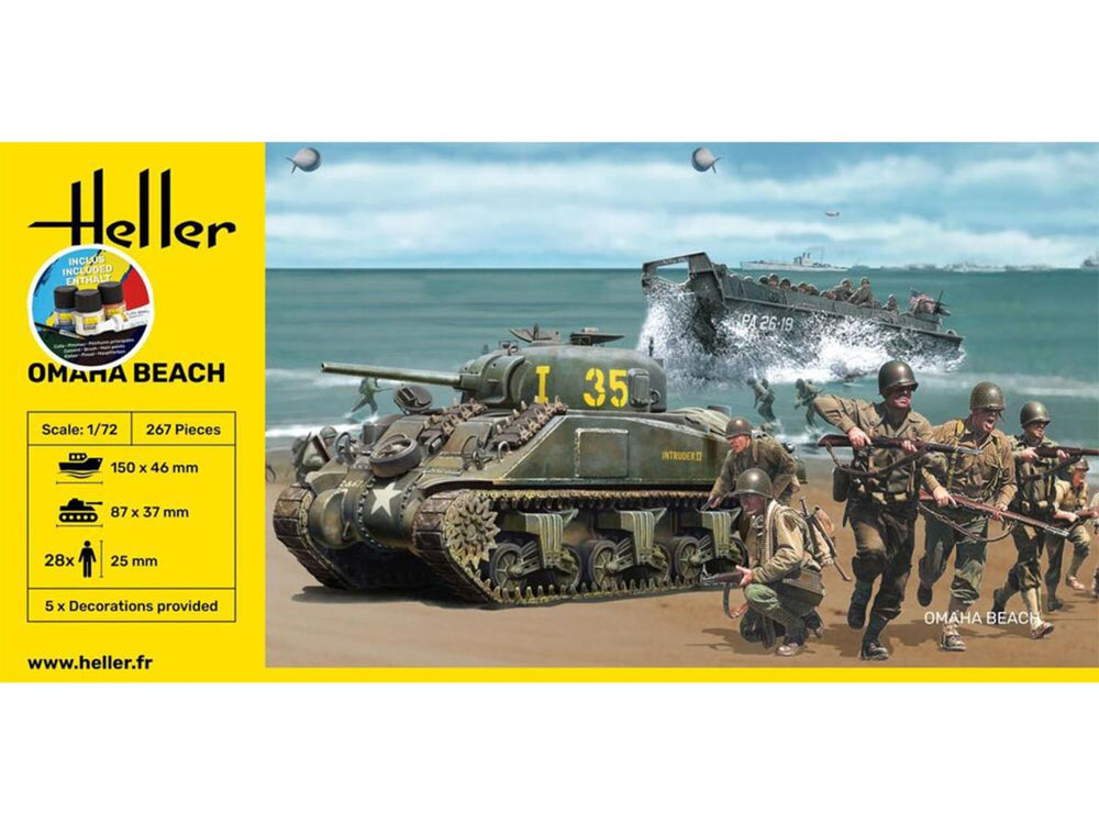 Heller 52332 Omaha Beach Diorama Starter Kit 1:72 Model Kit