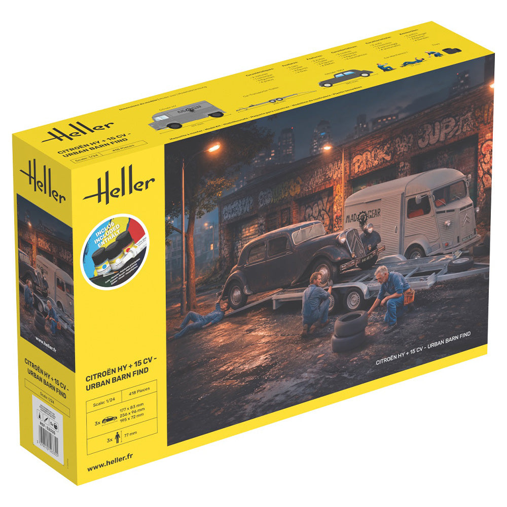 Heller 52335 Citroen HY + 15CV - Urban Barn Find 1:24 Starter Model Kit