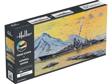 Heller 55083 German Warship Prinz Eugen/Admirl Hipper Starter Kit1:400)