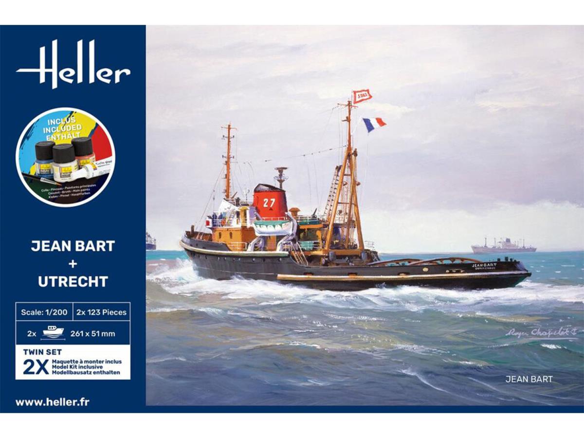 Heller 55602 Jean Bart & Utrecht Twin Set Starter Kit 1:200 Model Kit
