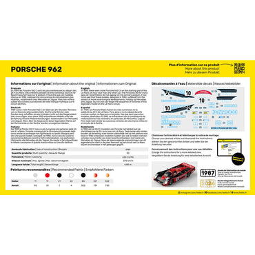 Heller 56109 Porsche 962 Starter Set 1:43 Model Kit