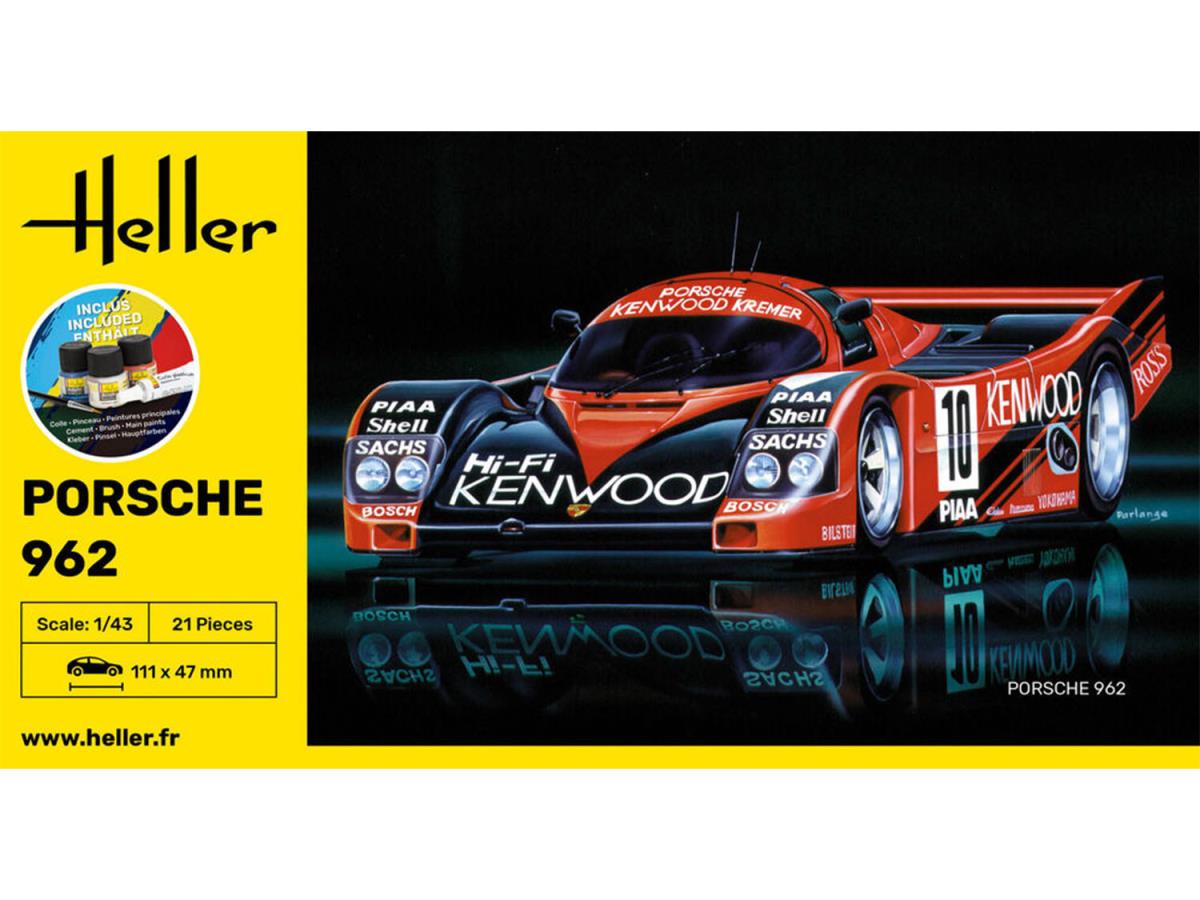 Heller 56109 Porsche 962 Starter Set 1:43 Model Kit