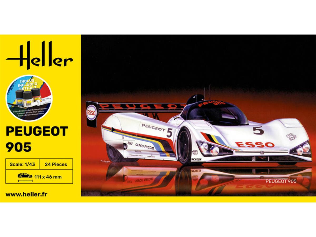 Heller 56110 Peugeot 905 Starter Kit 1:43 Model Kit