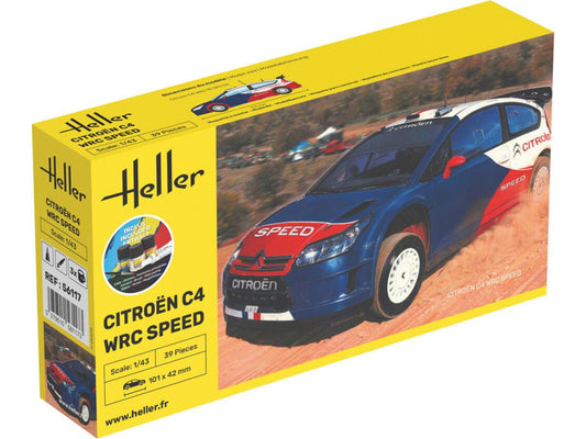 Heller 56117 Citroen C4 WRC Speed Starter Set 1:43 Model Kit