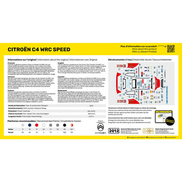 Heller 56117 Citroen C4 WRC Speed Starter Set 1:43 Model Kit