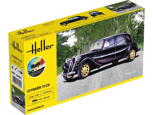 Heller 56159 Citroen 11 CV Starter Kit 1:43 Model Kit