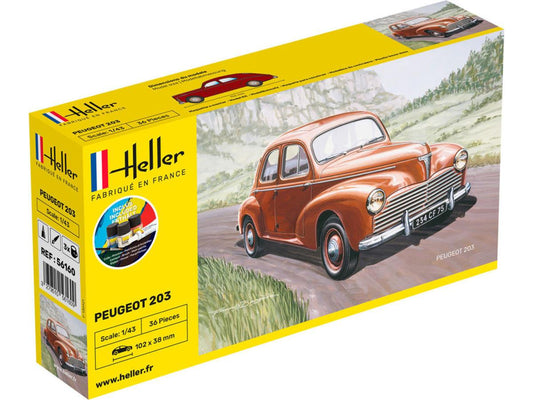 Heller 56160 Peugeot 203 Starter Kit 1:43 Model Kit