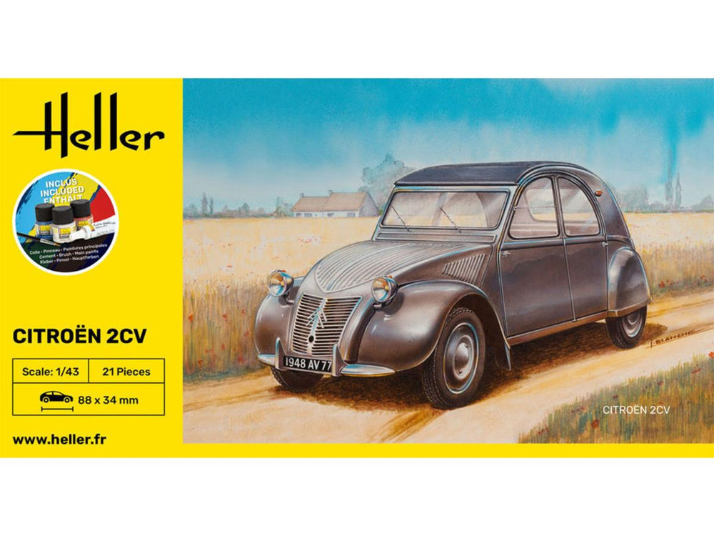 Heller 56175 Citroen 2CV Starter Kit 1:43 Model Kit