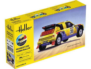 Heller 56189 Peugeot 205 Turbo Rallye STARTER SET 1:43 Model Kit