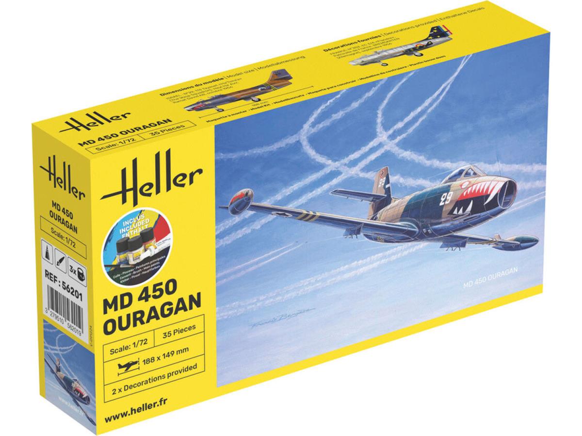 Heller 56201 French Dassault MD 450 Ouragan 1:72 Model Kit
