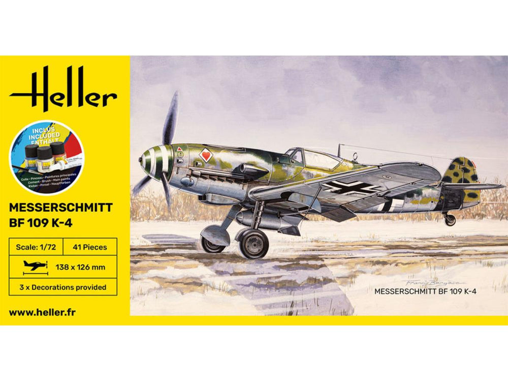 Heller 56229 German Messerschmitt Bf 109 K-4 Starter Kit 1:72 Model Kit
