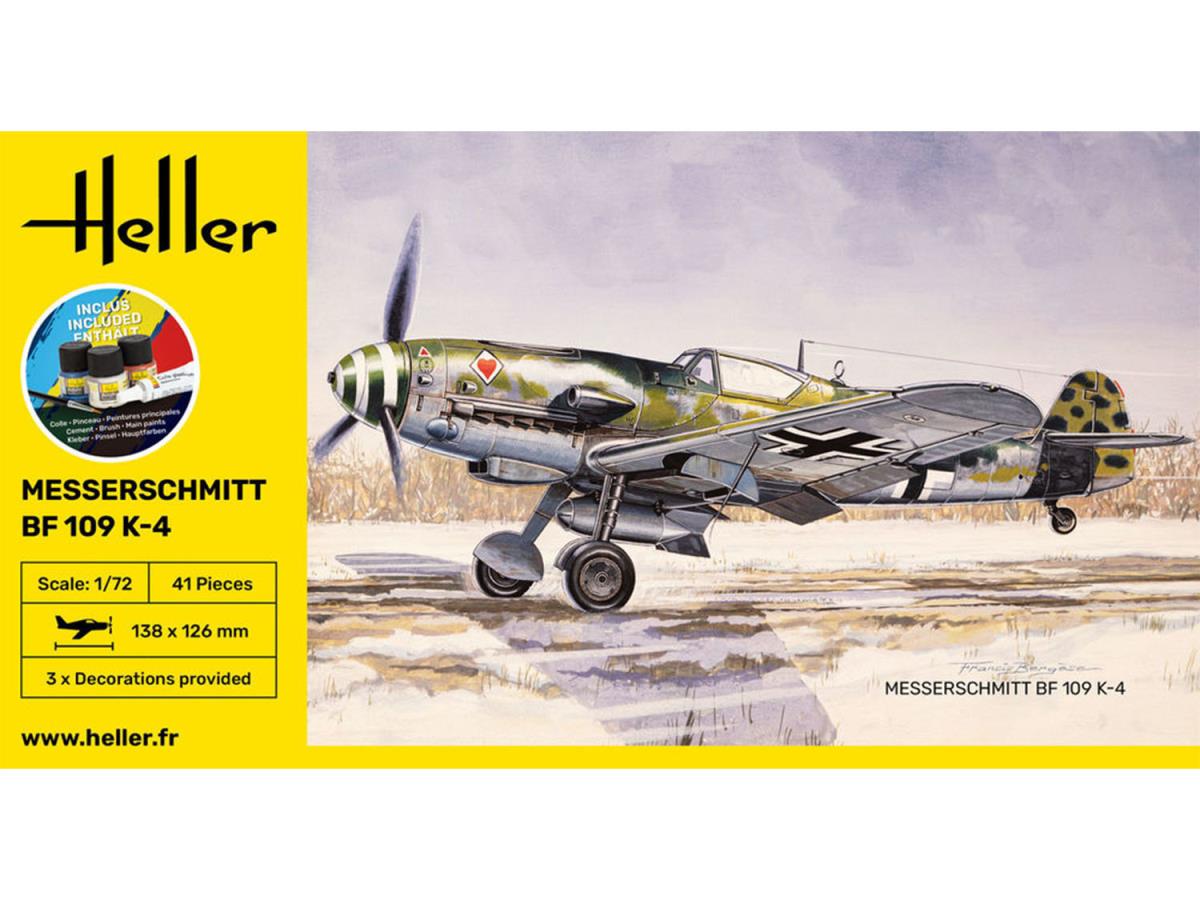 Heller 56229 German Messerschmitt Bf 109 K-4 Starter Kit 1:72 Model Kit