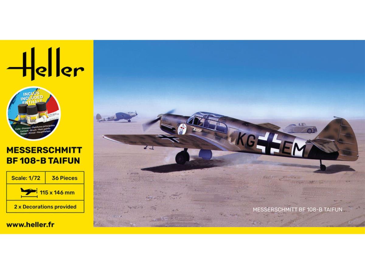 Heller 56231 German Messerchmitt Bf 108-B Taifun Starter Kit 1:72)