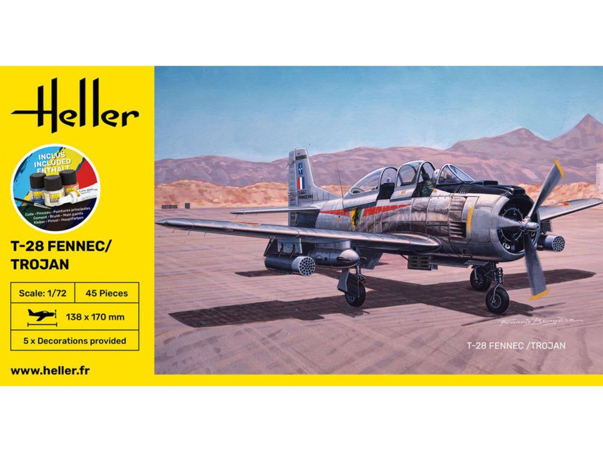 Heller 56279 US North American T-28 Fennec/Trojan Starter Kit 1:72)